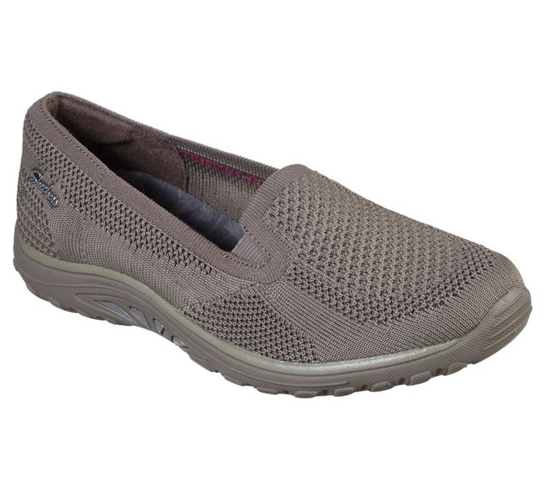 Skechers Dam Mörk Grå Platta Skor - Relaxed Fit: Reggae Fest - Enjoy - Sverige (HRIMP-3204)